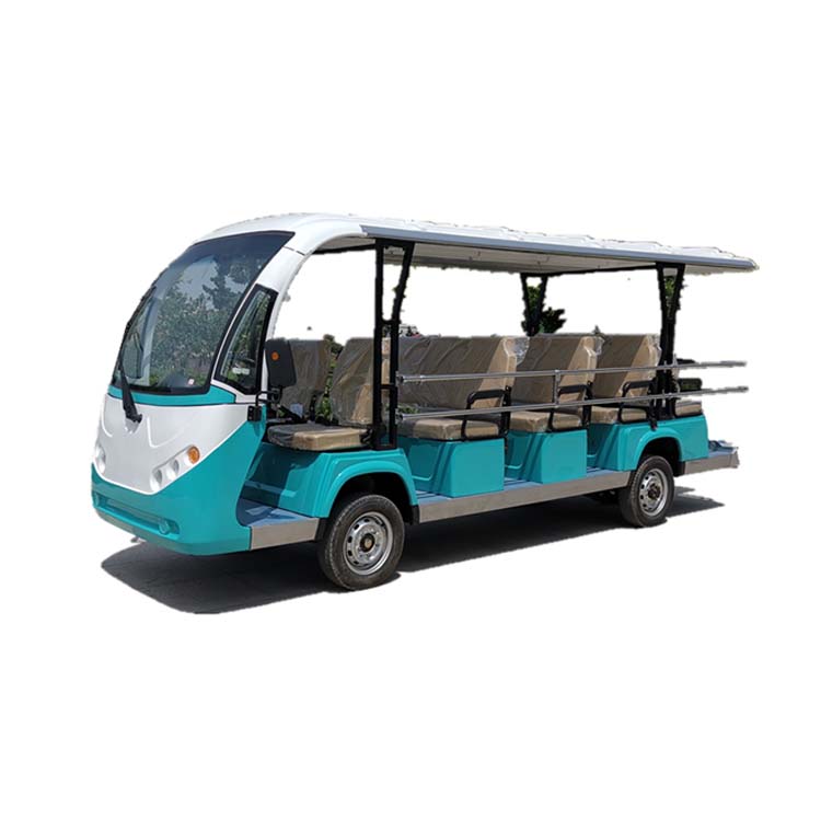 White Sightseeing Tour Bus Tourist Electric Car 4 Wheel Sightseeing Bus