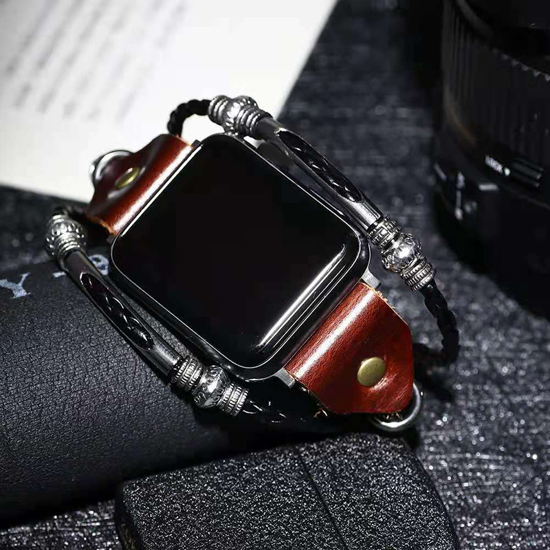 Customizable Straps Different Shapes High Quality Eco-friendly New Design Genuine Leather And Alloy Watch Band