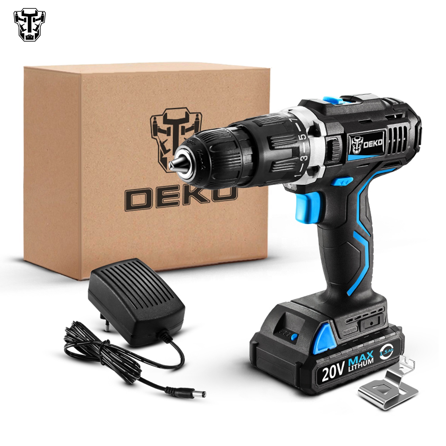 DEKO GCD20DU3 SET1 20V деревообрабатывающий литий-ионный аккумулятор 2 скорости ударная Аккумуляторная дрель-шуруповерт Электроинструмент электрическая дрель
