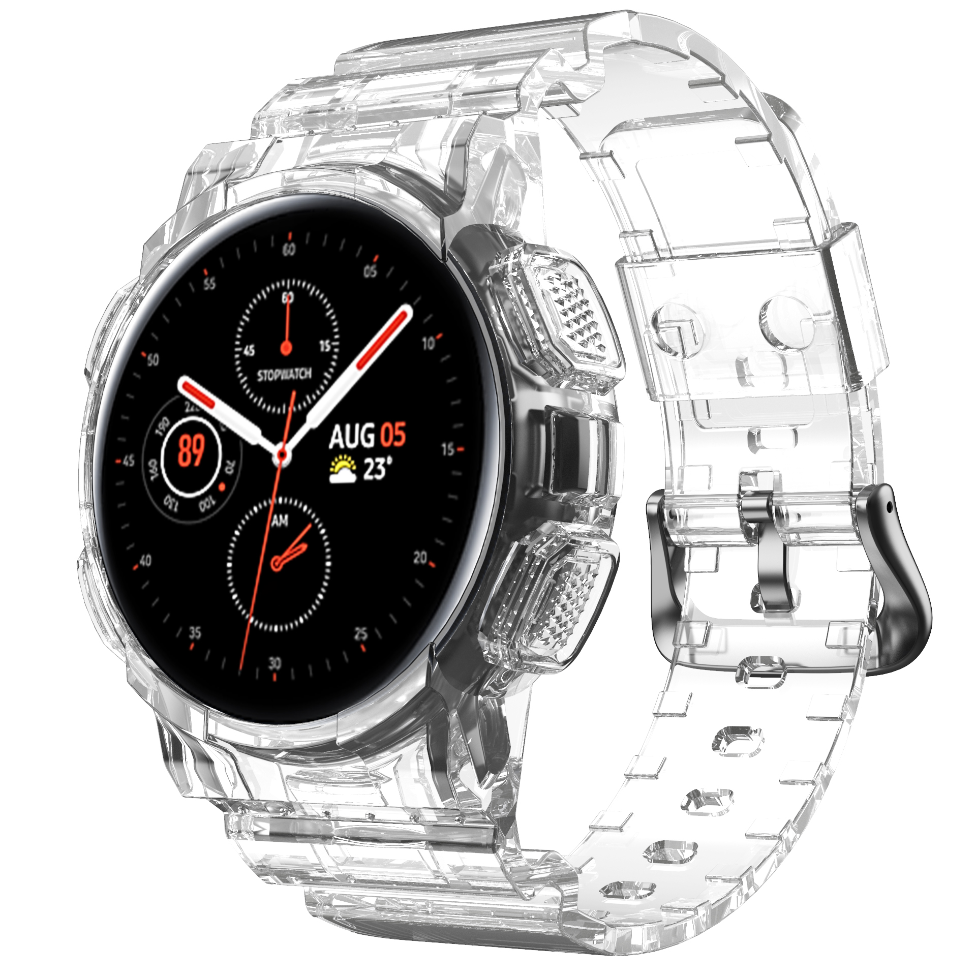 Newest TPU rubber soft fashion sports Watch strap Men's for Samsung Galaxy watch active 2 Watch band 44mm