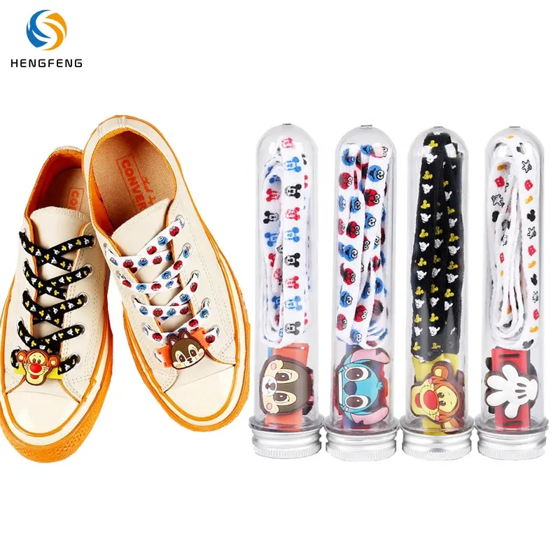 Wholesale custom nice animal printed shoelaces cartoon shoelace charm for baby gift