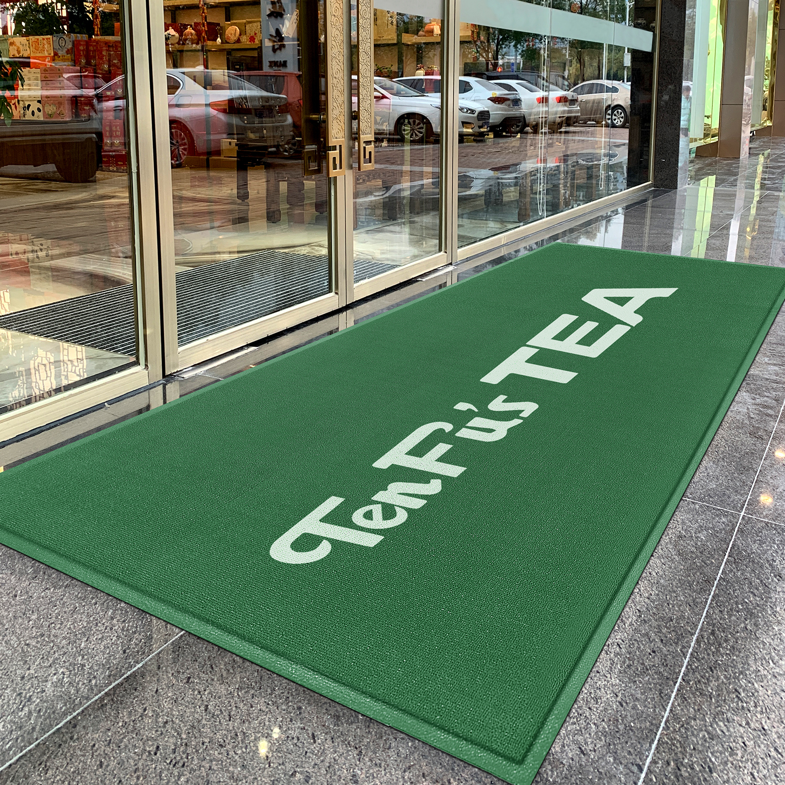 Custom Patterned Non-Slip Durable Rubber Mat Outdoor Floor Mats for Home and Office Decor with Custom Logo Entrance Usage