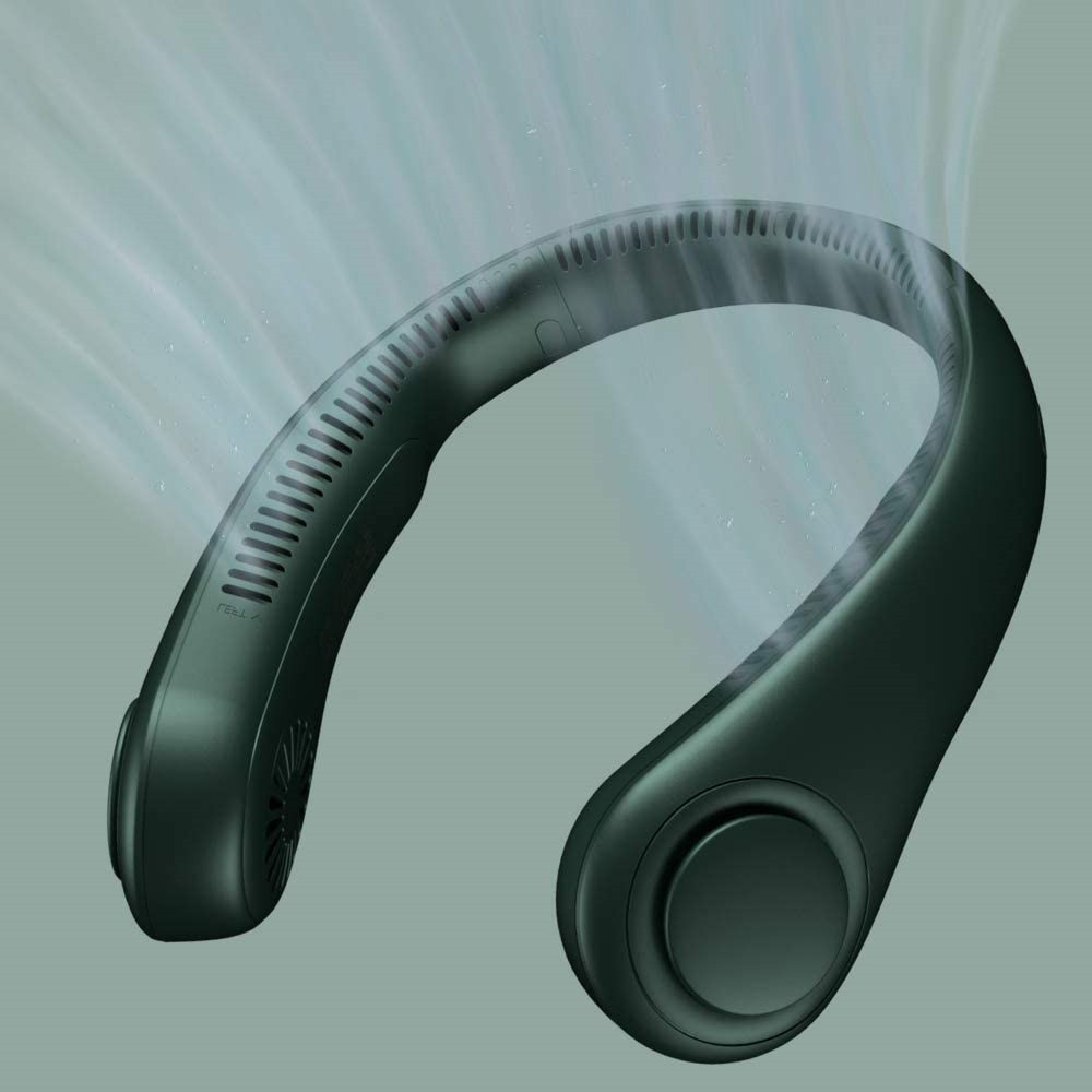 Мини-вентилятор на шею, портативный безлопастной USB-перезаряжаемый бесшумный спортивный вентилятор для наружного применения, охлаждающий вентилятор на шею