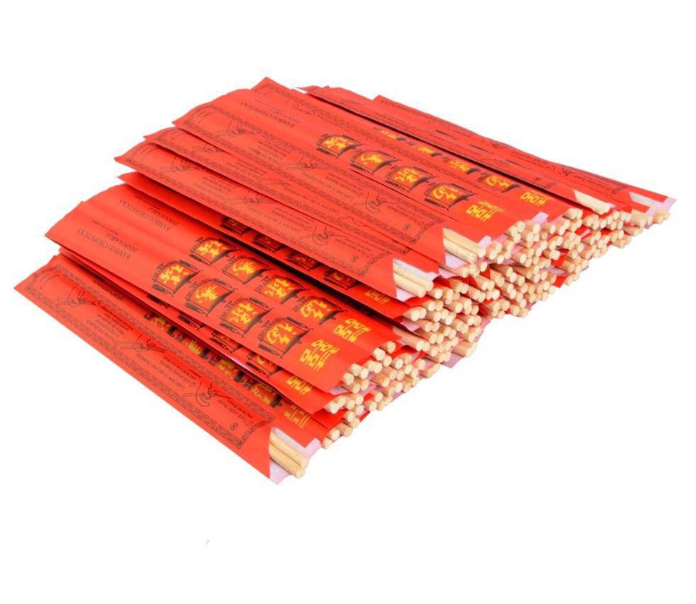 Customized Chinese chopsticks bulk chopsticks disposable with paper wrapped