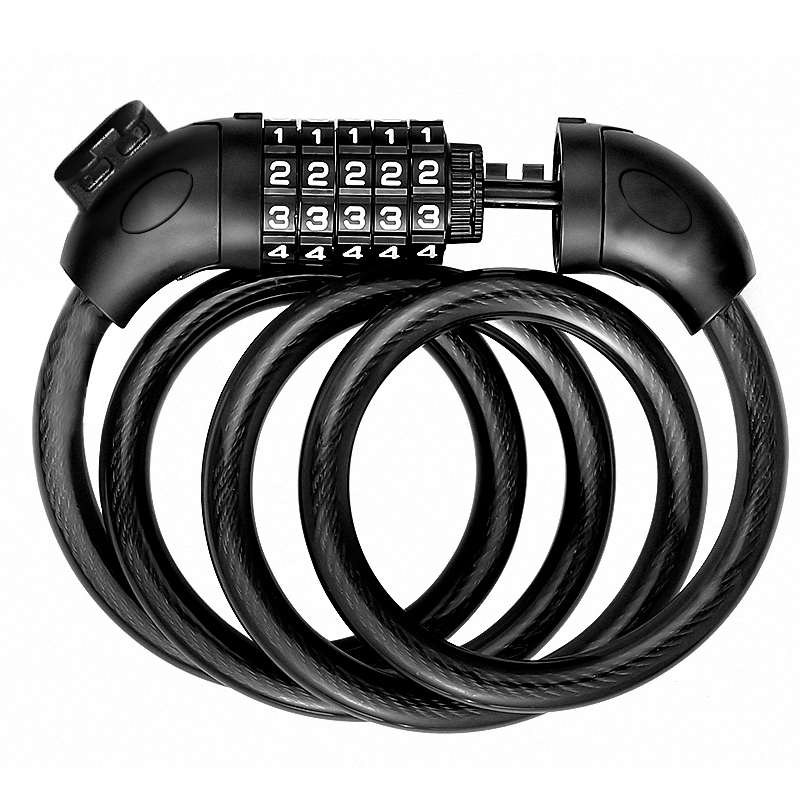 Quality 5 Digit Code Combination Bicycle Security Lock Cycling Equipment MTB Anti-theft Steel Wire Chain Lock Bike Accessories