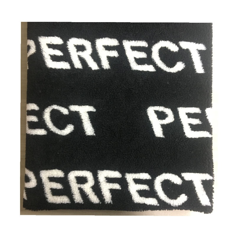 100% polyester weft knit warm soft jacquard printed 8mm pile synthetic sherpa lamb fur fabric