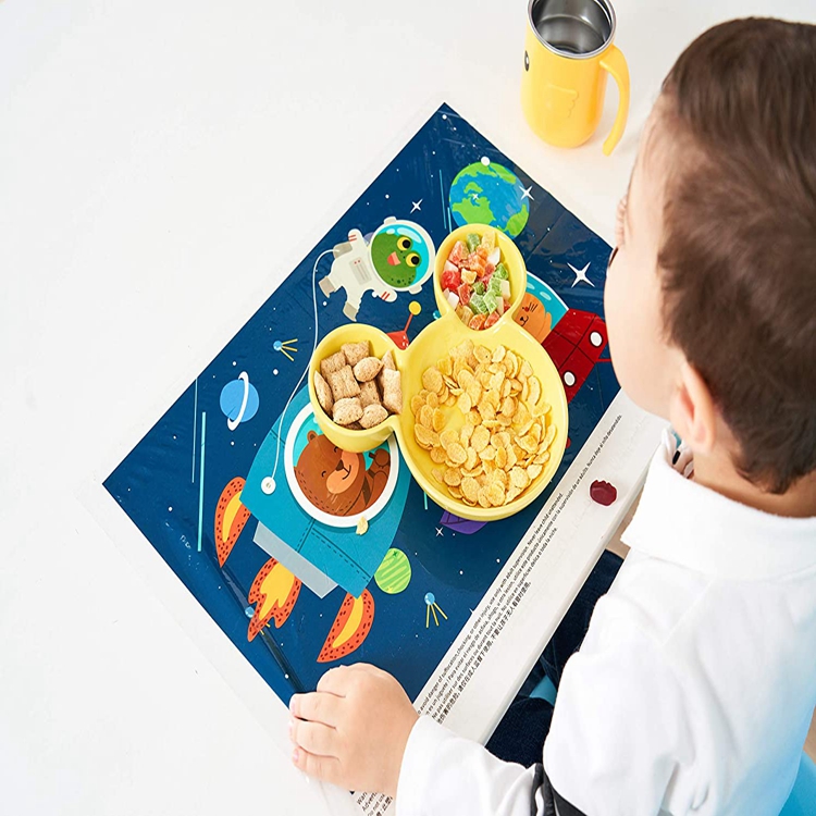 High Quality Plastic Table Toppers 4 Self Adhesive Sticker Disposable Placemats Baby