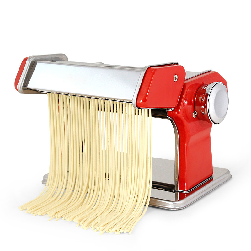 Stainless Steel Pasta Machine,Different thickness Settings Noodles Maker Includes Hand Crank Clamp, Homemade Pasta Roller Cutter