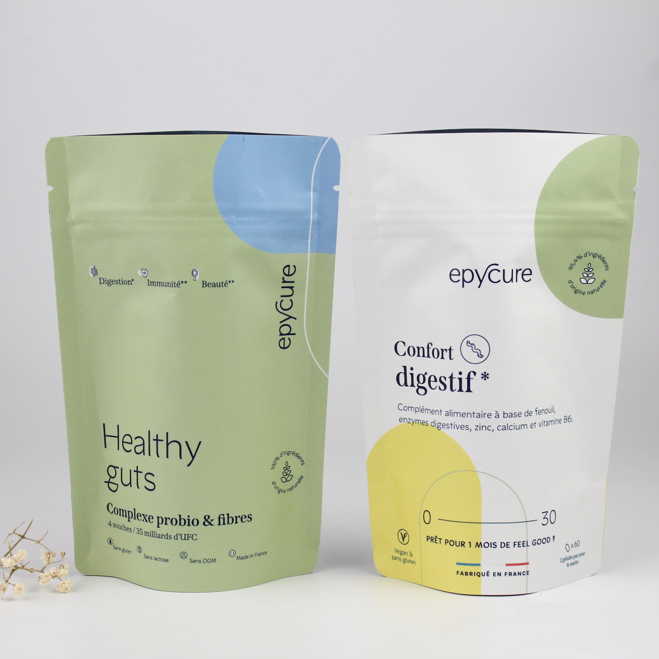Custom Foil Bag White Kraft Paper Eco-friendly Food Packaging Stand Up Zipper Bag For Vegetables And Gluten Food