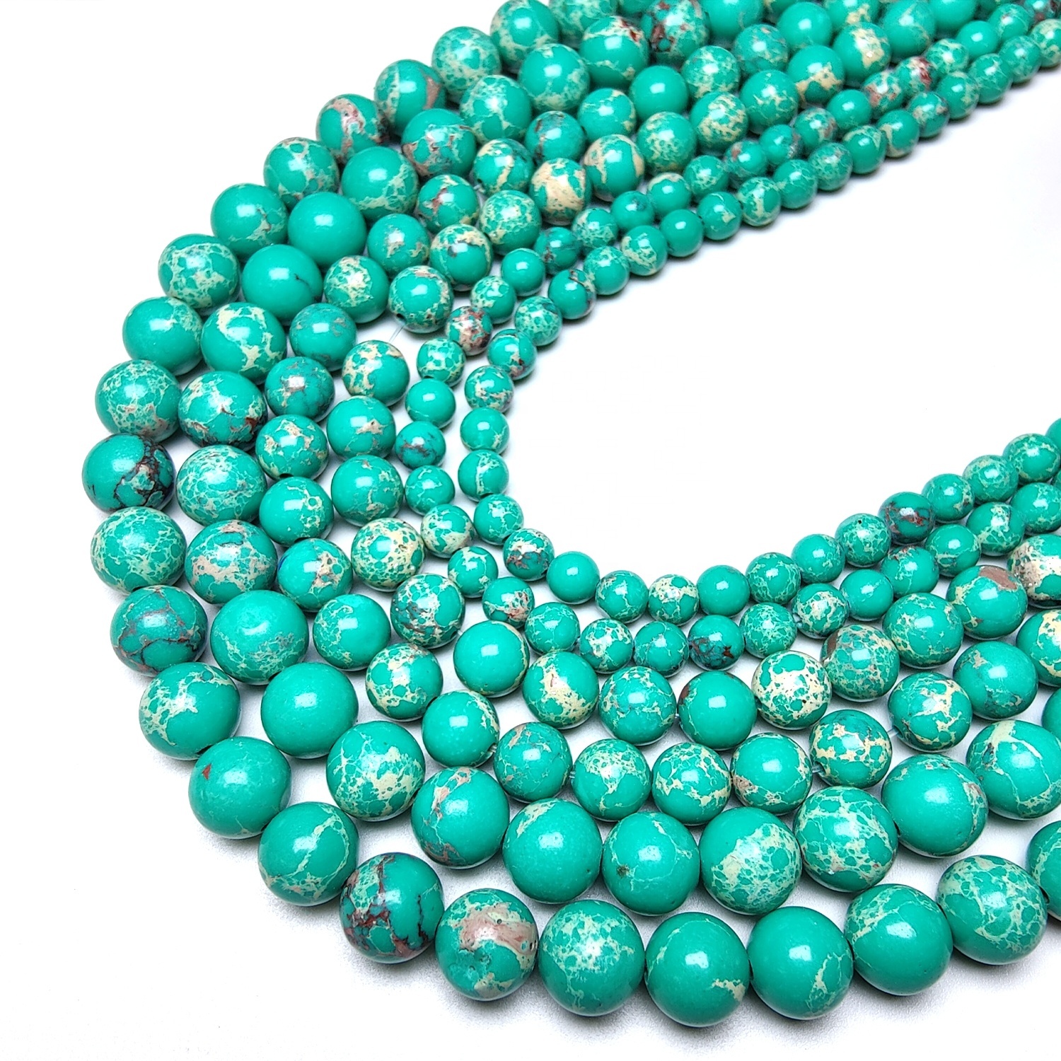 ZHENZHEN 8mm Natural Stone Beads,15.7inch Imperial Jasper Round Polished Smooth Gemstones Beads for Jewelry Making Adults