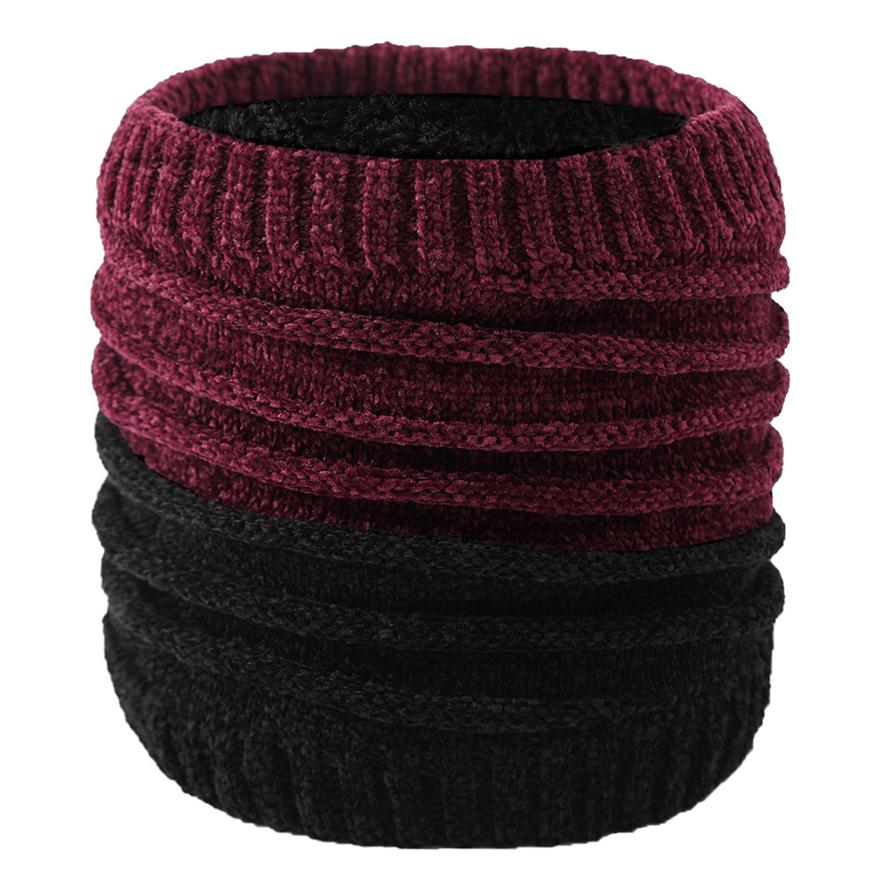 Best Selling winter warm plus fleece collar adult plus fleece scarf knitting wholesale new style jersey hijab scarf
