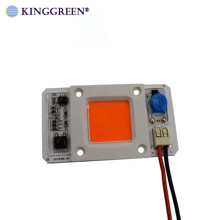 Высокое Качество Водителя светодиодной матрицы cob LED прямая 110V / 220v Бесплатный драйвер интегрированный 50W красные/зеленые/голубые/желтые/белые Светоотражающие и полный спектр монолитный блок светодиодов