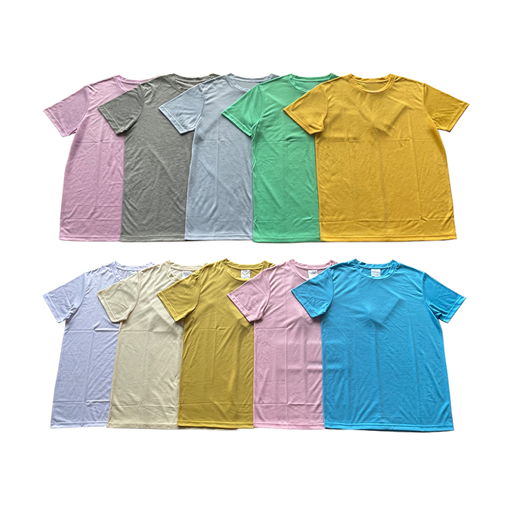 Factory wholesale custom logo print men t-shirt 100%polyester cotton designs sublimation blank polyester t-shirts for sublimatio