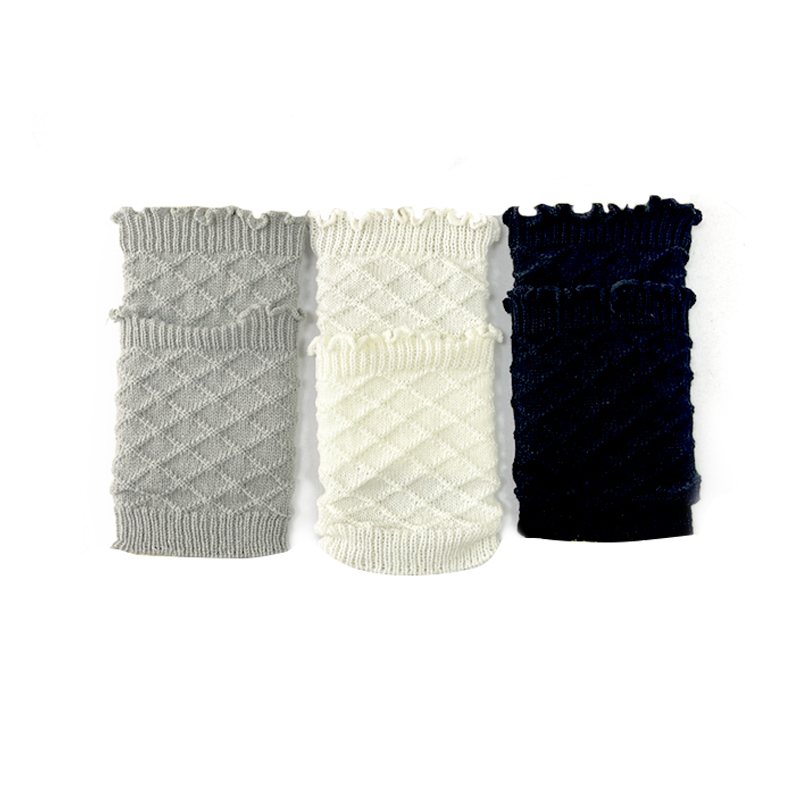 Factory supplies winter women's fashion warm knitted solid leg warmers