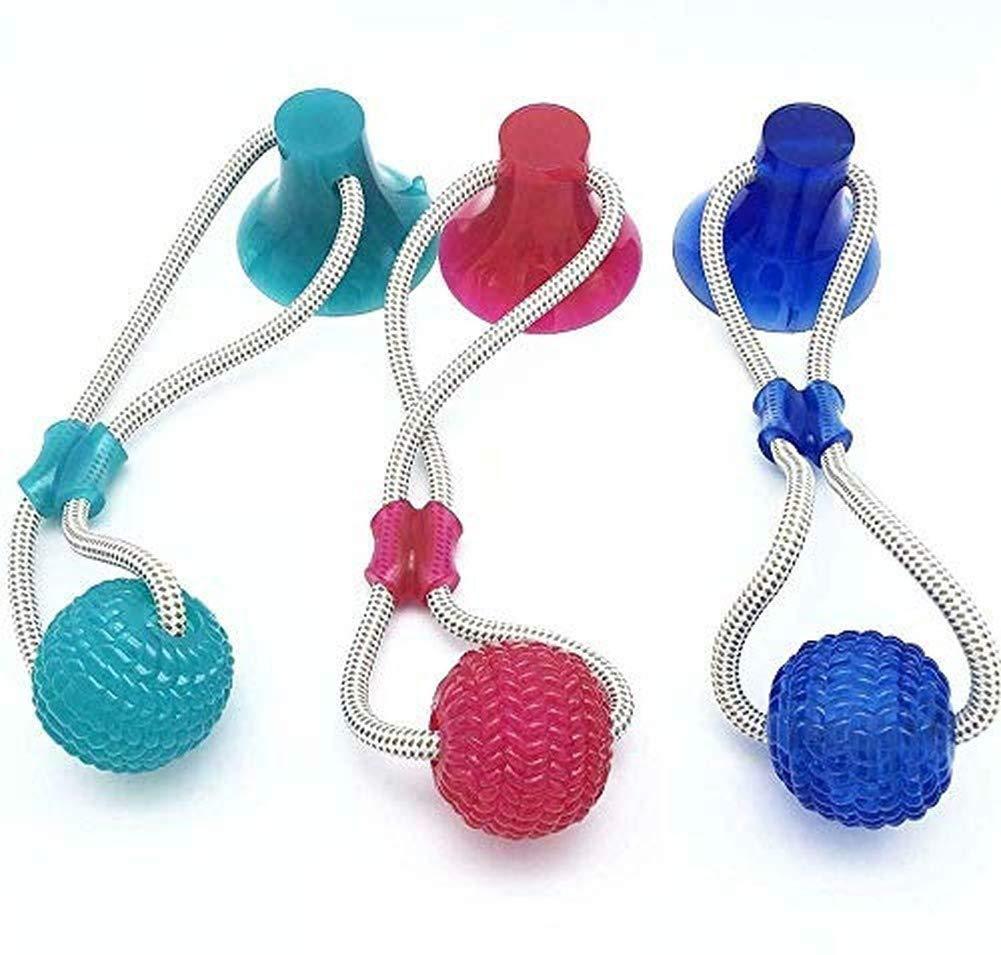 Dropshipping Pet Tooth Cleaning Dogs Push Ball Suction Cup Tug Dog Toy