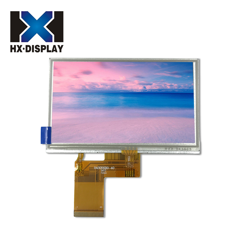 4,3 дюймов 480*272 графический ЖК-дисплей высокой яркости интерфейсом rgb, высокая яркость, полный угол обзора с резистивной сенсорной панелью
