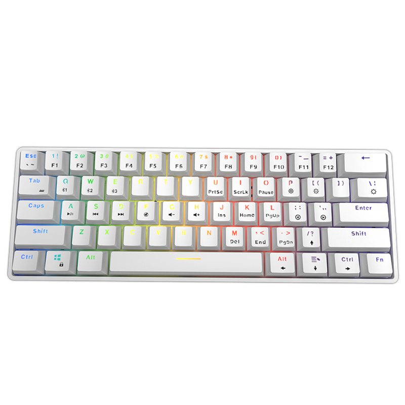 61Keys RGB Wireless Dual-mode BT mini keyboard teclado Gaming Mechanical Keyboard Type C for Laptop/PC/Win