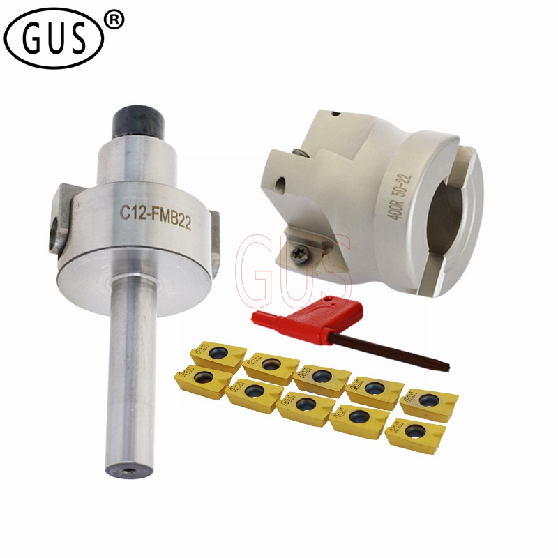 Держатель фрезерного резака C12 C16 C20 C25 C32 C3 / 4fmb22 + 400r63-22 патрон + 10 шт. золотого лезвия 1604