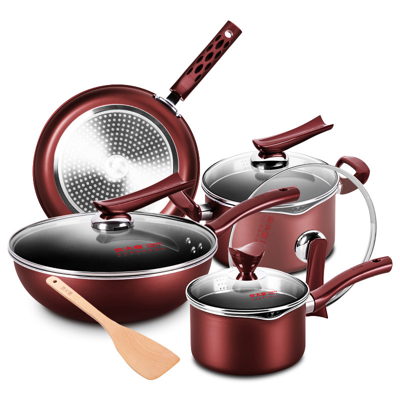 9P Set Household Combination Non-stick Cookware Fashion High Quality Kitchen Cookware Kitchenware