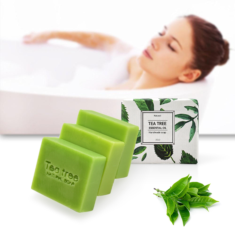 Manufacturer Luxury Skin Lightening Moisturizing Body Exfoliating Acne Removal Whitening Skin Organic Natural Tea Tree Soap