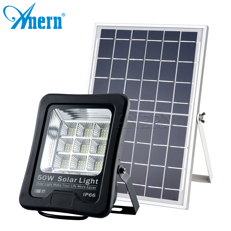 Anern super bright waterproof IP65 sensor solar flood light with ce, rohs