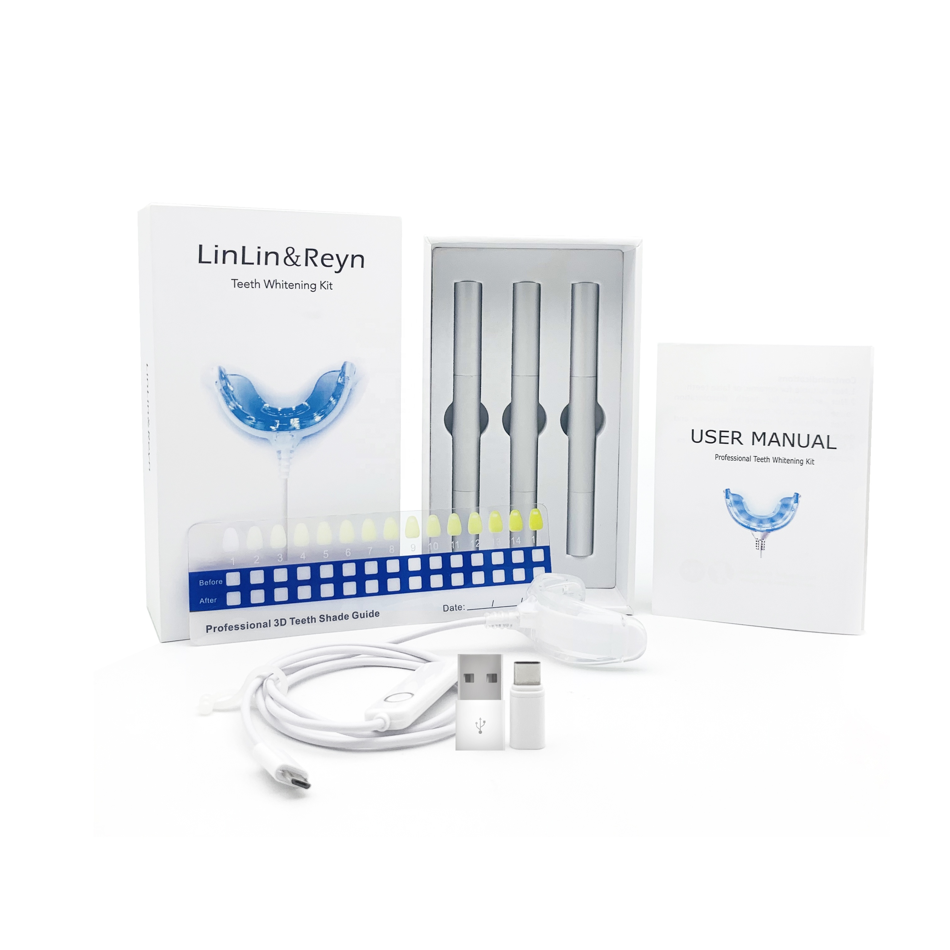 New Products Private Label Phone Bleaching Kit 16 or 24 LED Lights Gel Pen Teeth Whitening Kit