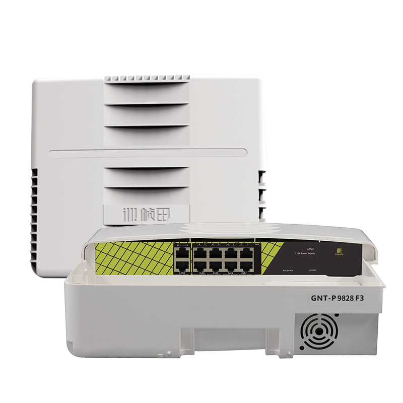 130W 8 портов на открытом воздухе Fast Ethernet PoE коммутатор 48 Вт водостойкый LED Сетевые коммутаторы 10/100 Мбит/с для системы видеонаблюдения