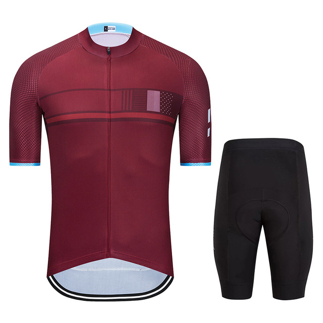 2021 Summer Cycling Jersey Set Bicycle Clothing Breathable Men Short Sleeve Shirt Bike Bib Shorts Gel Pad Bicycle Clothing