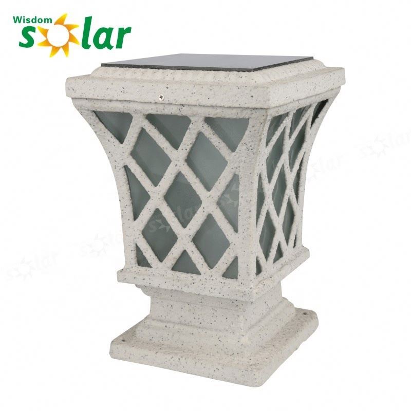 OEM traditional design classical pillar lamp lighting dimmable solar Post light
