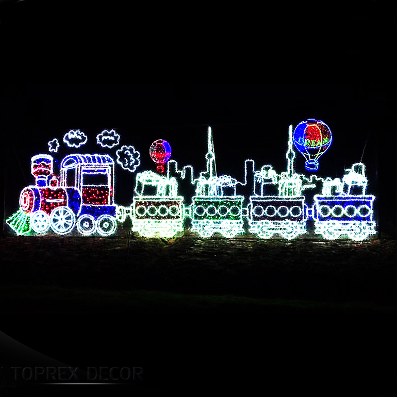 Городской коммерческий наружный парк, светодиодный светильник, большой Рождественский дисплей