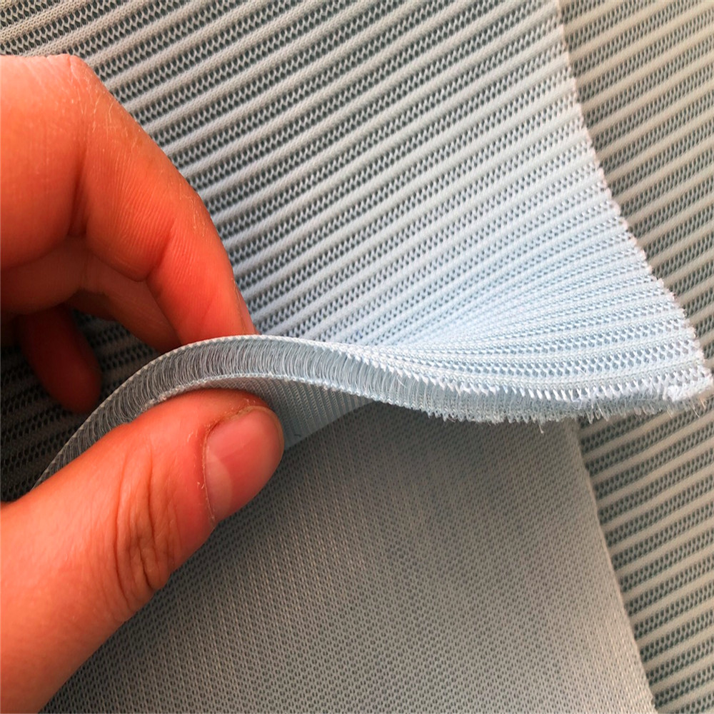 Hot Sale Factory Price Textile 3D Breathable Sandwich Air Mesh Fabric 100% polyester stretch mesh fabric for Shoe Upper
