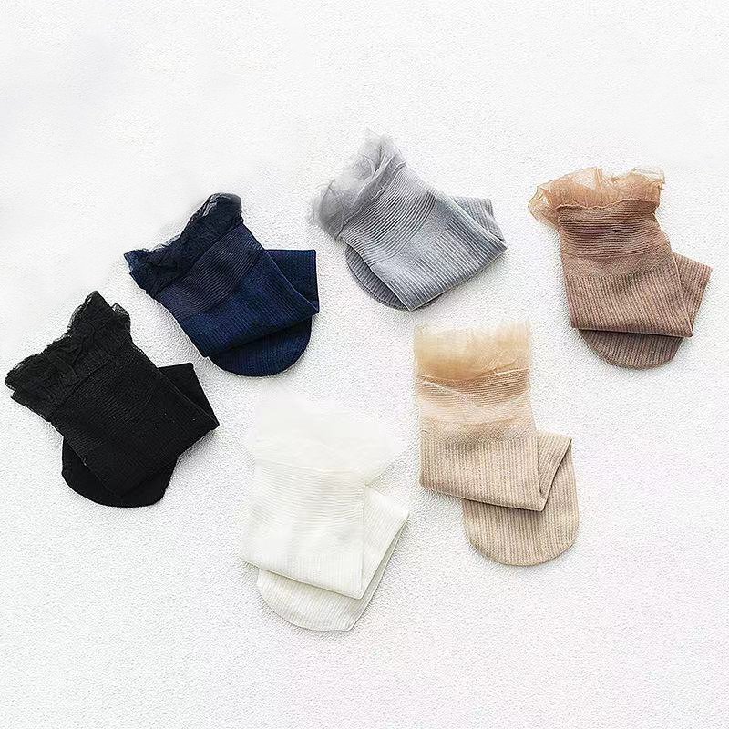 Ultra-thin wholesale women's socks summer non-slip lace elastic stockings