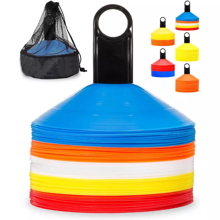 Wholesale Football Equipment Colorful Speed Sports Plastic Soccer Football Cones Training Agility Football Disc Cone Set