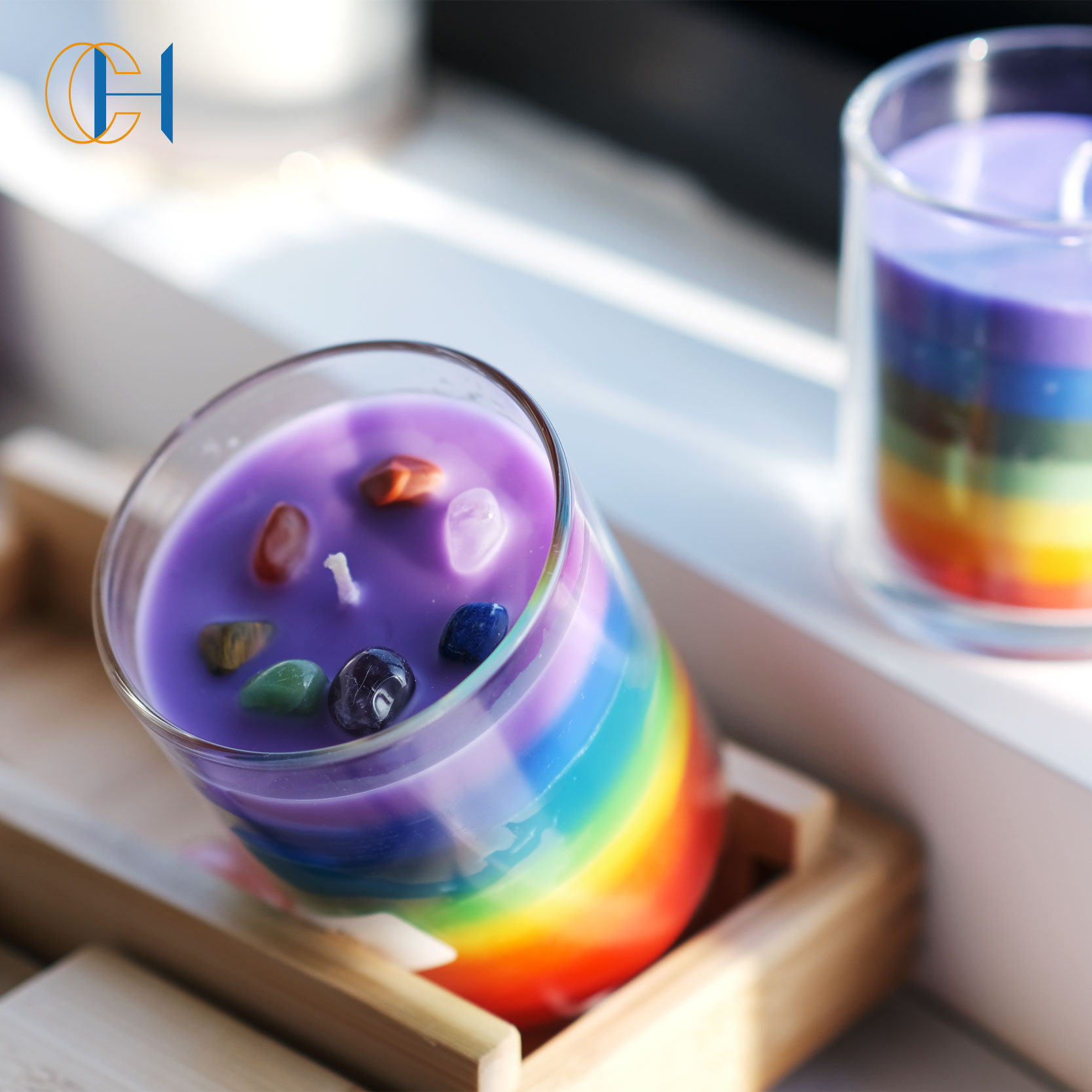 2021 Hot Sale Manufacture Wholesale Custom Ceramic Lead-Free Empty Glass Candle Jar With Lid Glass Candle Holder