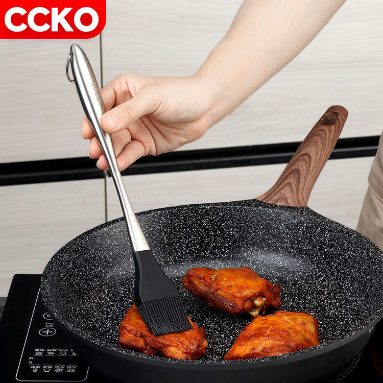 CCKO CK9510 силиконовая кисточка со стальной ручкой для готовки, кисточка для выпечки, силиконовая кисточка для выпечки для кухни