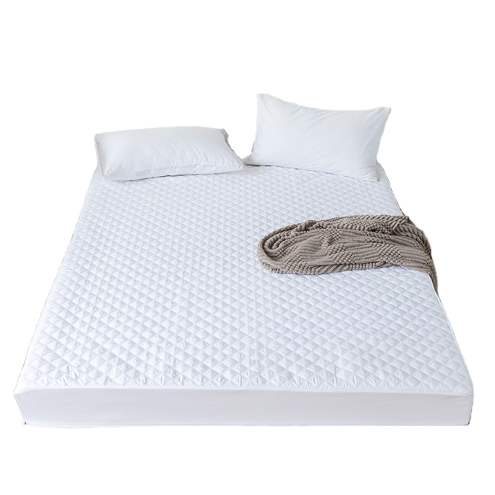 High Quality Elastic King Size Hotel Polyester Bed Covers White Bed Spread Cover
