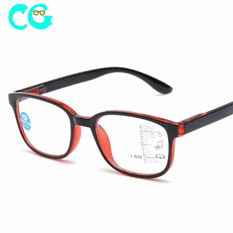 Anti Blue Light Reading Glasses Men Progressive Multifocal Glasses Women Near Far Sight Diopter Eyeglasses for Reader