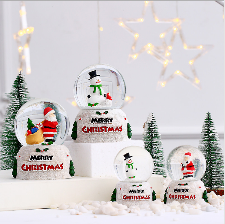 Cheap Christmas Light Snowman Xmas Ornament Suppliers Santa Led Water Snow Globe for Christmas Ornaments