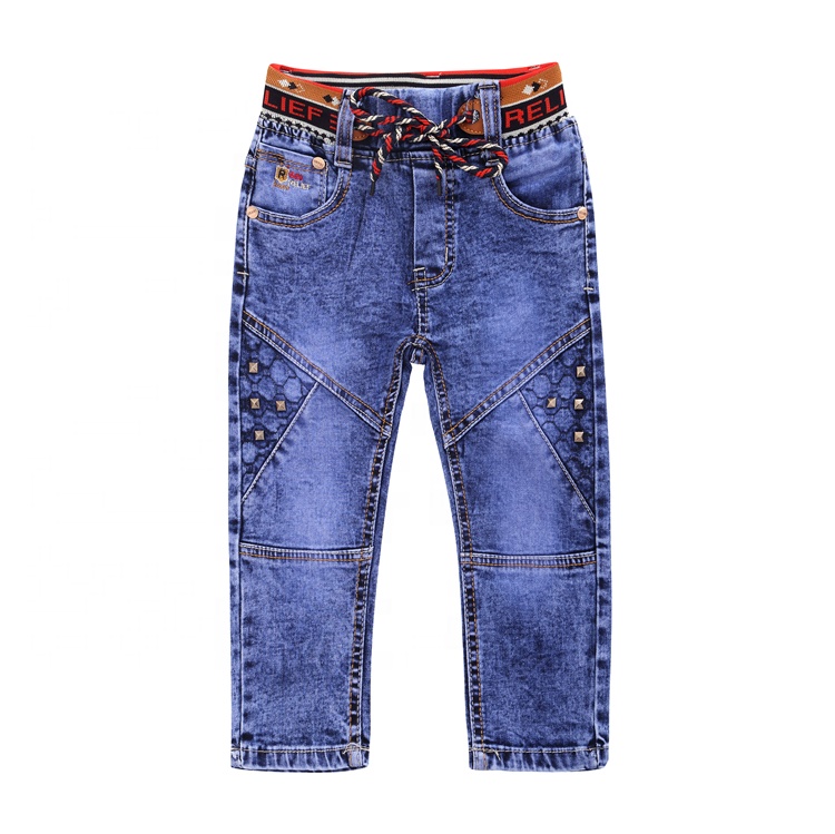 New model splicing kids clothing jeans washed trouser children boys jeans