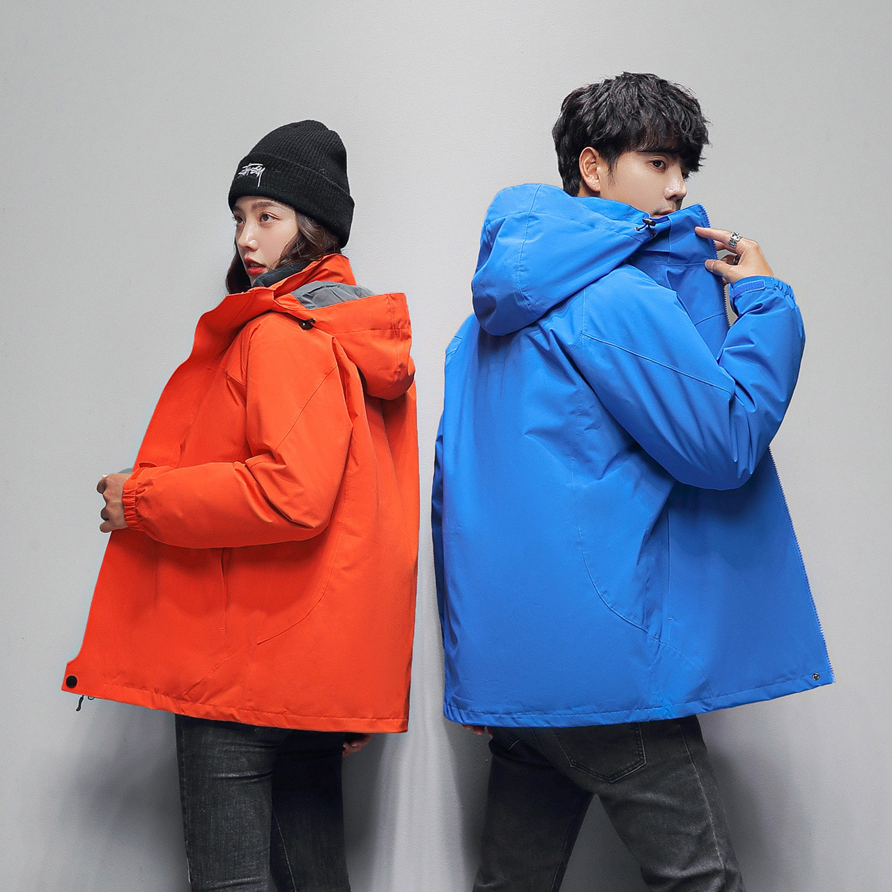 Unisex Waterproof Winter Down Jacket with Detachable Hood - Insulated Outdoor Parka for Men and Women