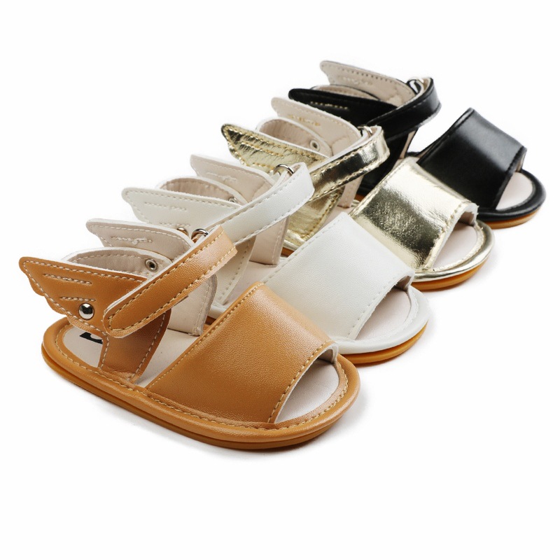 Wing baby shoes anti-slip sole summer breathable sandal indoor prewalker toddler cute shoes for baby girl