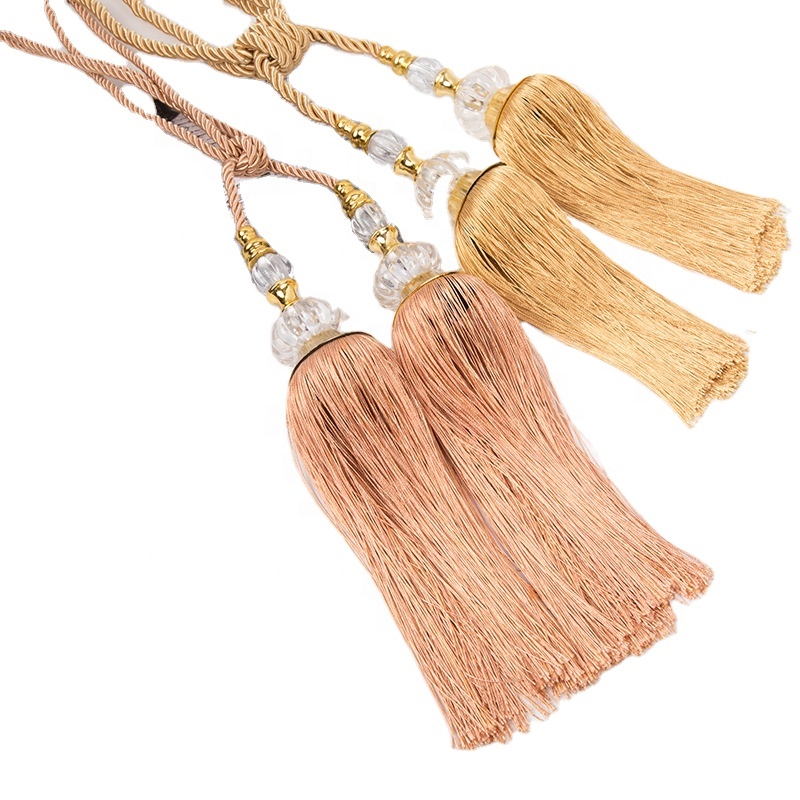 Gourd crystal double ball Colorful Curtain tassel tiebacks