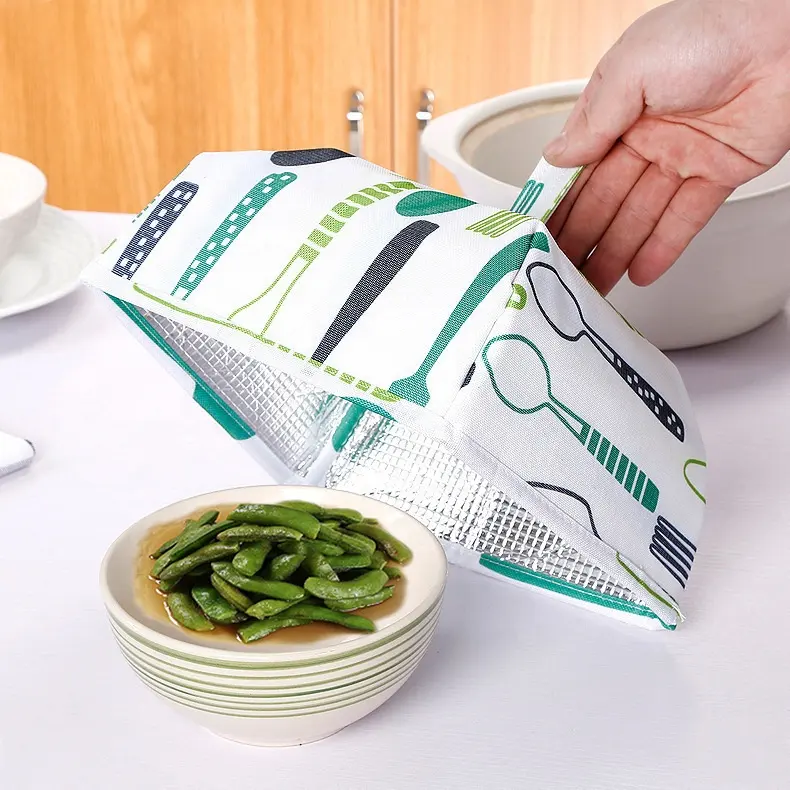 Creative Folding Food Cover Table Insulation Cover Aluminum Foil Table Dust Cover
