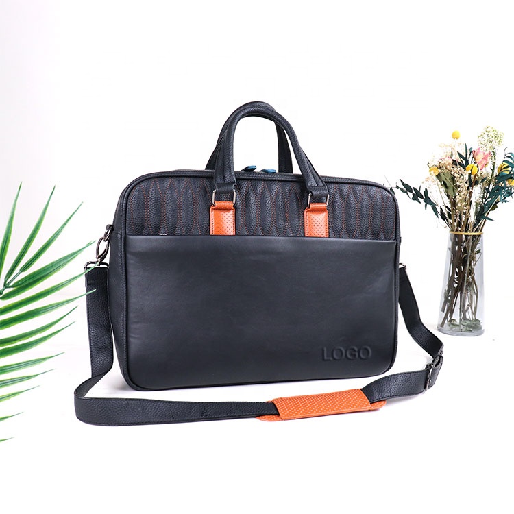 BSCI LVMH ISO factory eco-friendly recycled leather custom bags men briefcase and leather custom made laptop briefcases