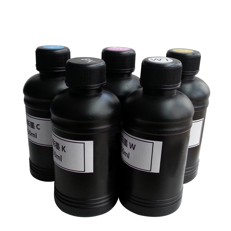 Refinecolor CMYK белый глянец 6 видов цветов УФ чернила 500 мл/бутылка отверждаемый я пигментные чернила для XP600/ TX800/ R1390 UV планшетный принтер