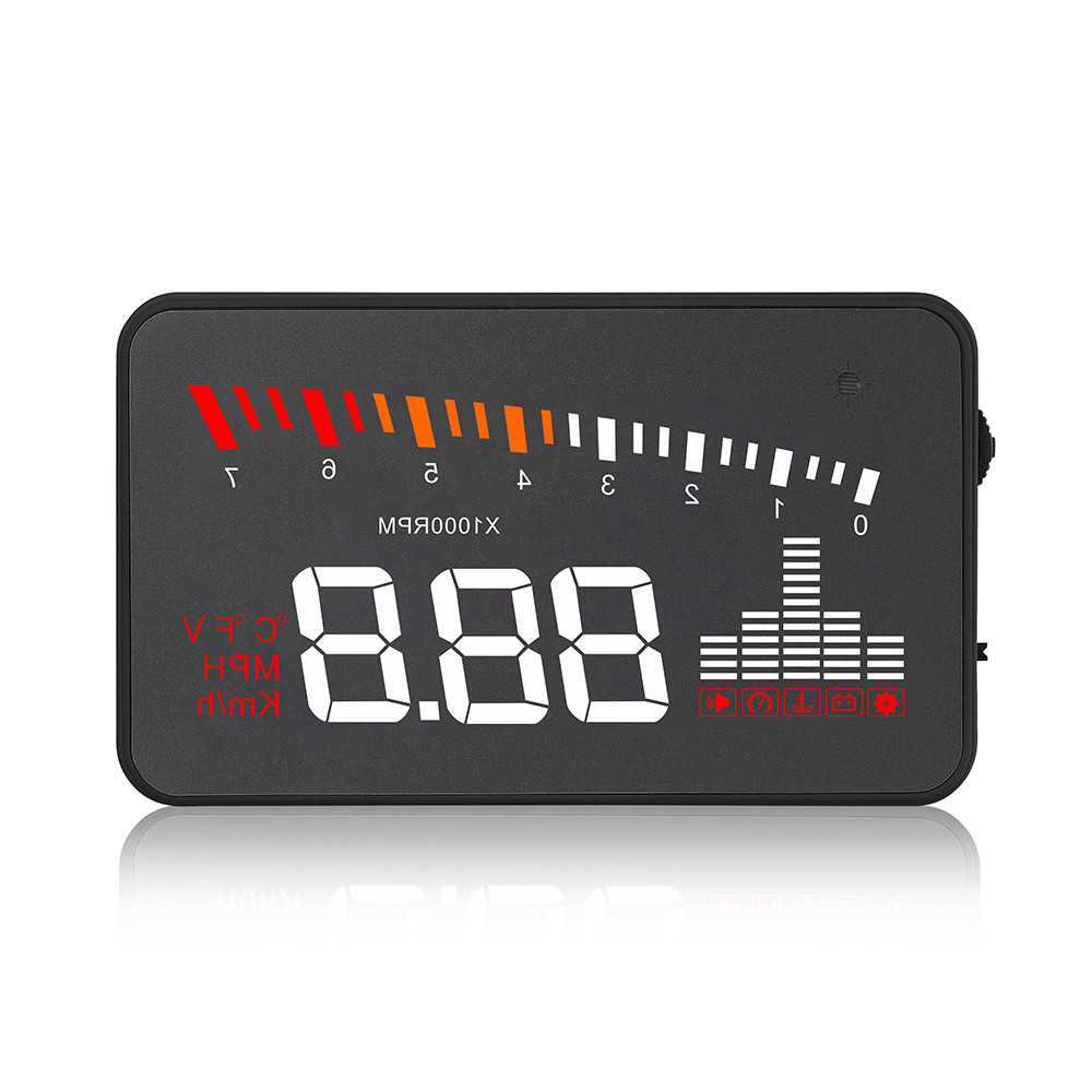 Новое поступление 3,8 дюймовый дисплей OBD2 X5 HUD Plug and Play OBD для автомобильной топливной сигнализации