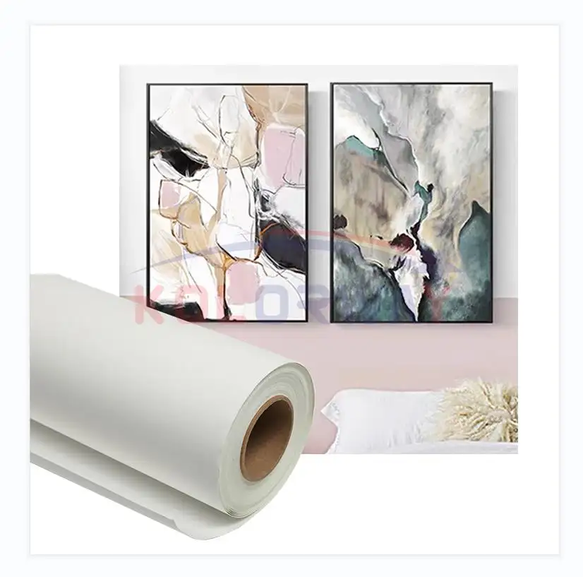 100% Polyester Fabric Canvas China Best selling wide format matte digital printing artist polyester inkjet canvas roll