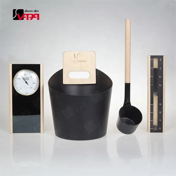 Vapasauna Direct manufacturer High quality 5L Anodizing Alu. Bucket set sauna bucket set