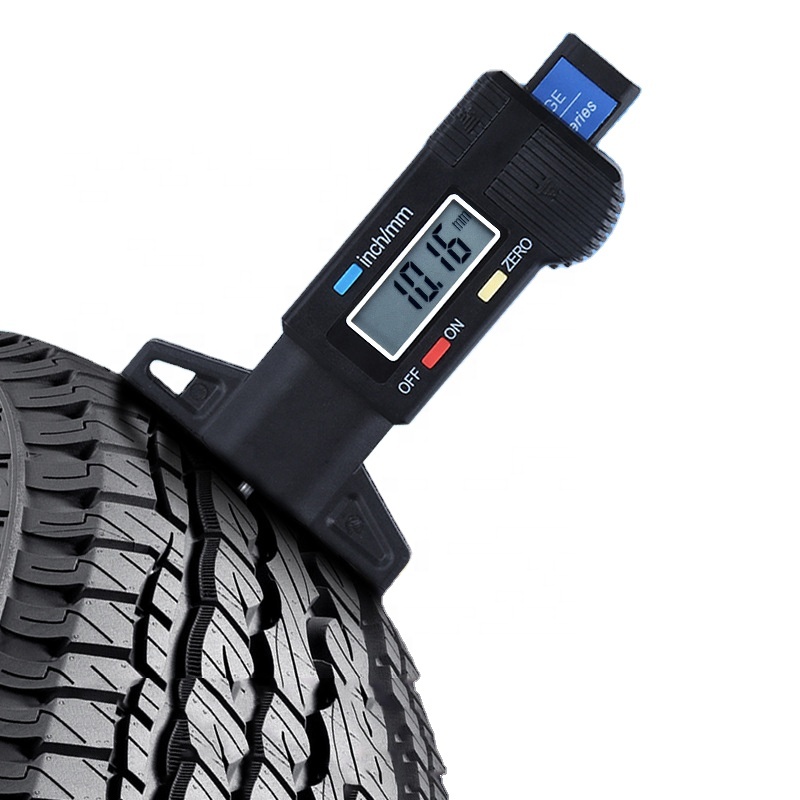 Electronic digital display tire pattern depth gauge 0-25mm tire pattern gauge depth vernier caliper tire pattern ruler