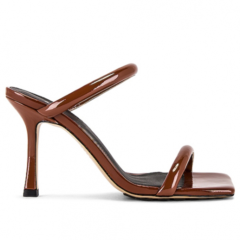 2021 New Slippers Ladies Square Toe Sexy High Heel Sandal Ladies Summer Shoes